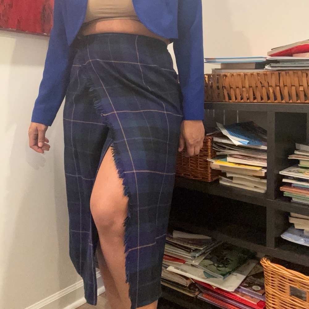Wool wrap skirt